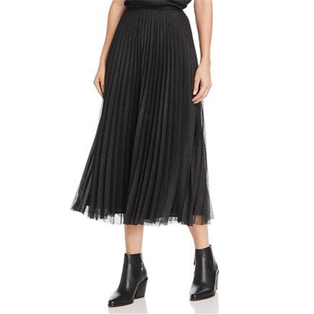 Anine Bing Midi Skirt Lovisa Pleated Metallic - Picture 3 of 11